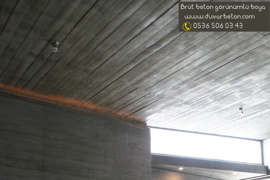 Duvarlarda brüt beton sıva kullanımı